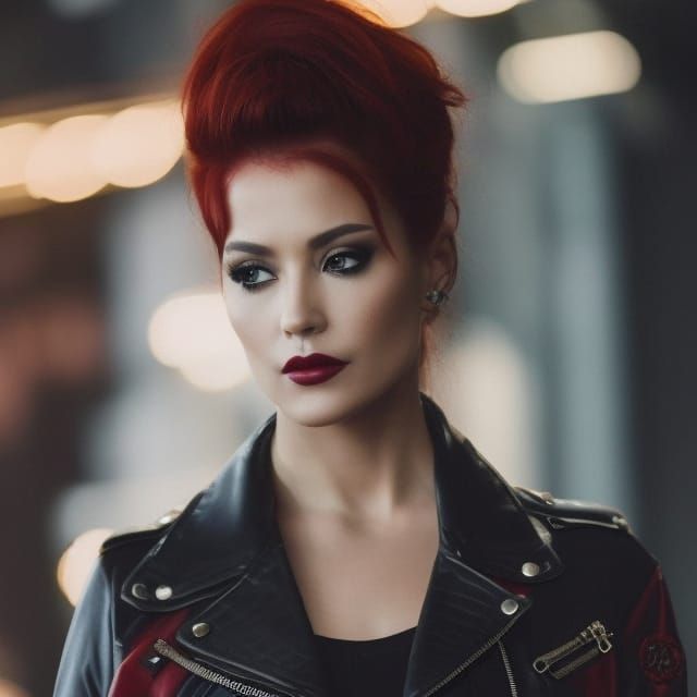 Redhead Bad Girl Portrait in Royo Style