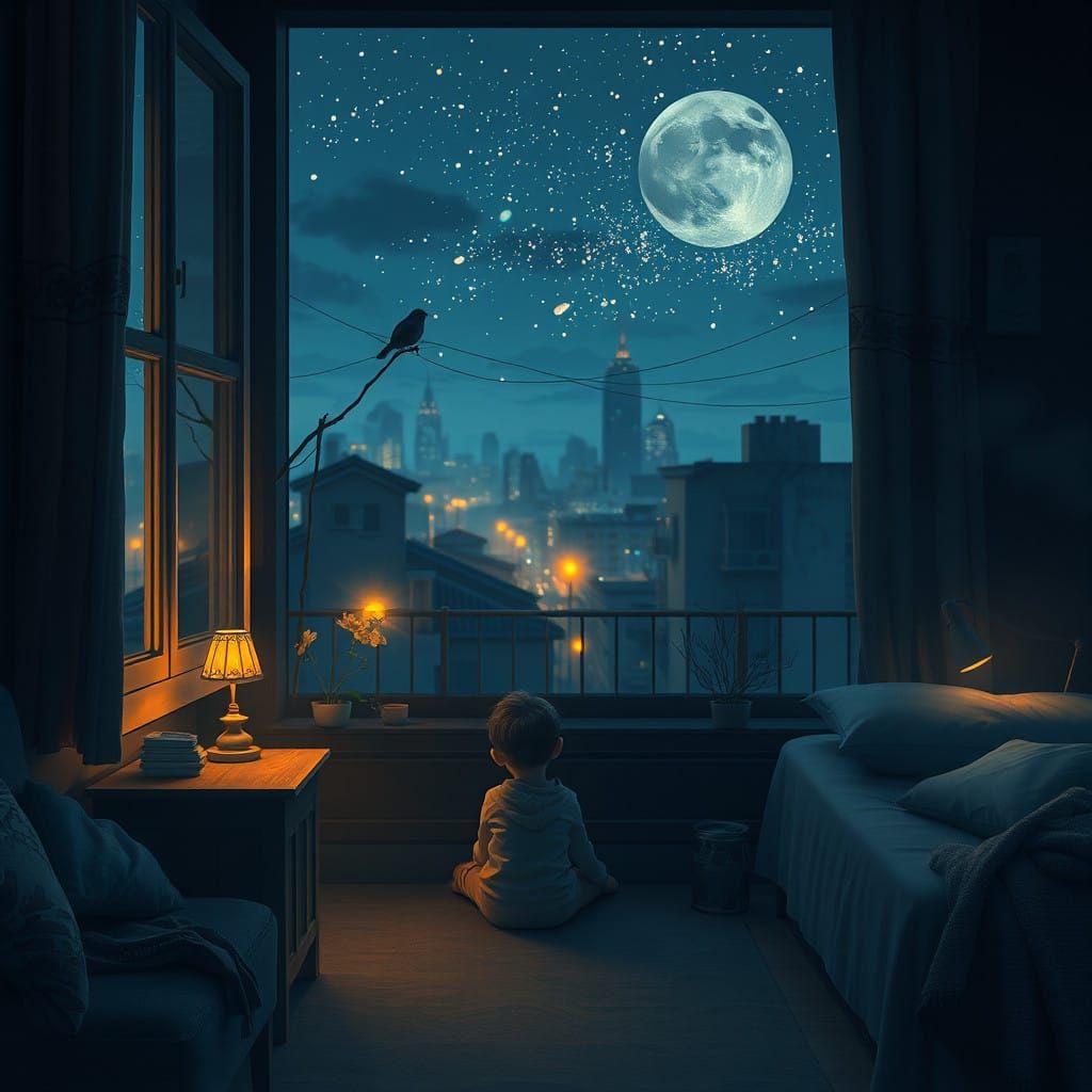 Whispers of Childhood in a Slumbering City