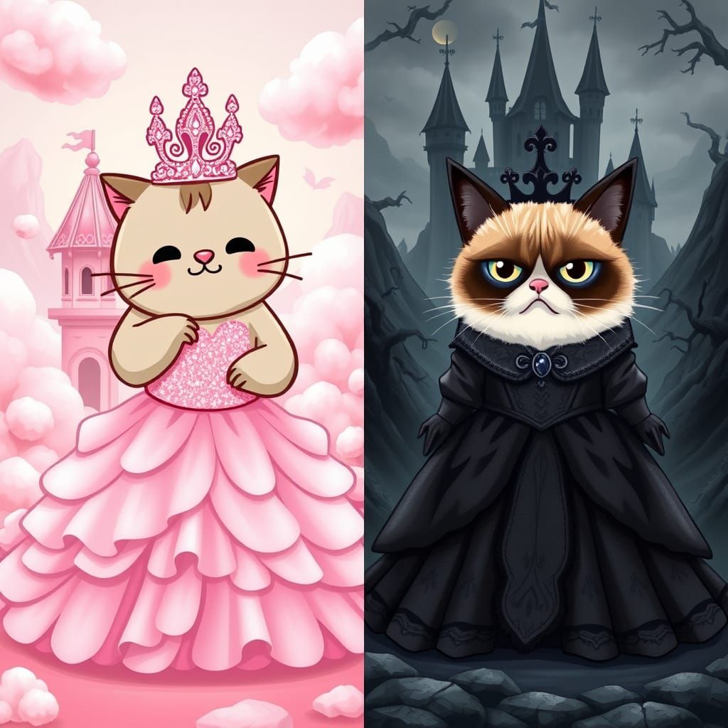 Princesses in Whimsical Kingdoms, Inspired by Fantasy and Go...