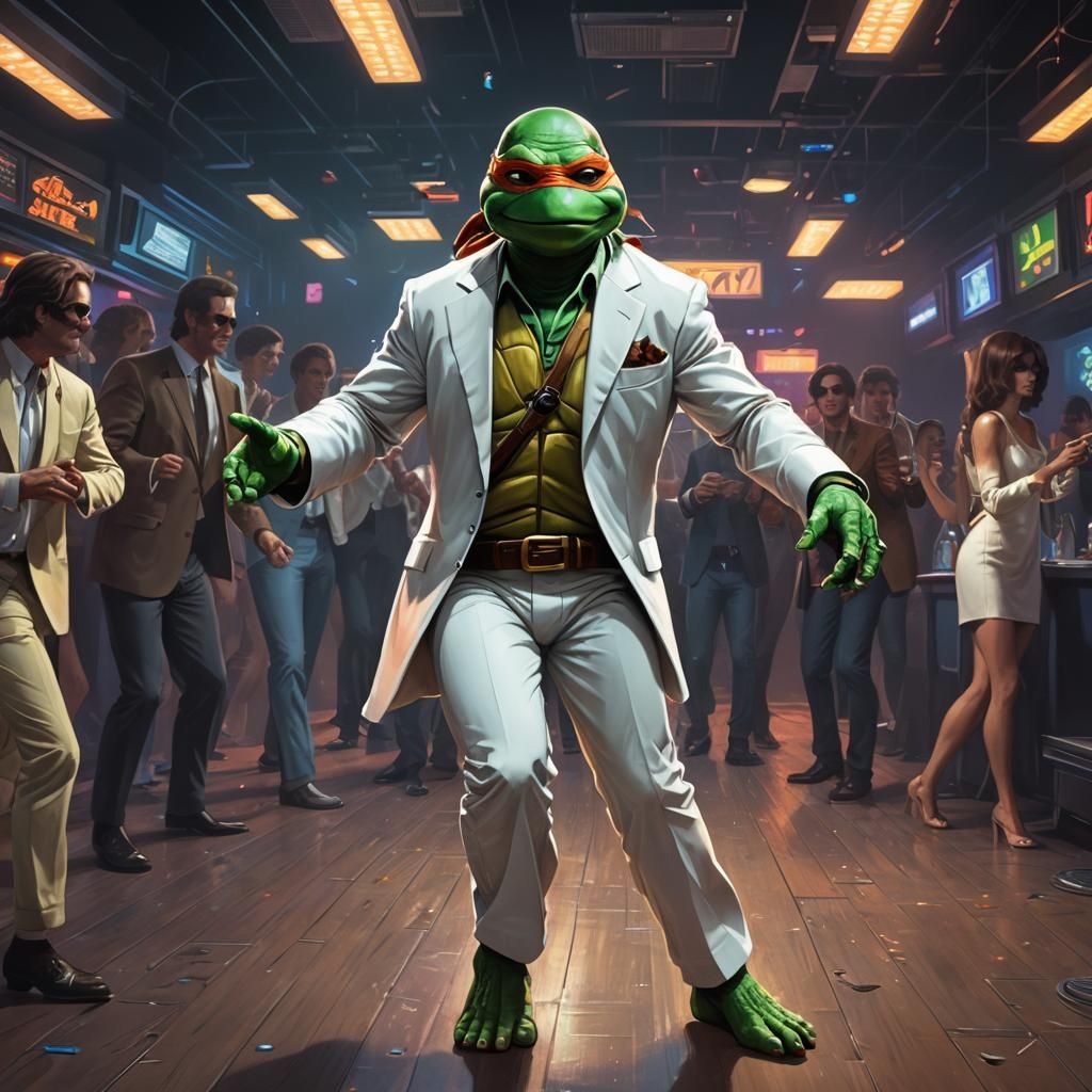 Teenage Mutant Ninja Turtle Disco Dance
