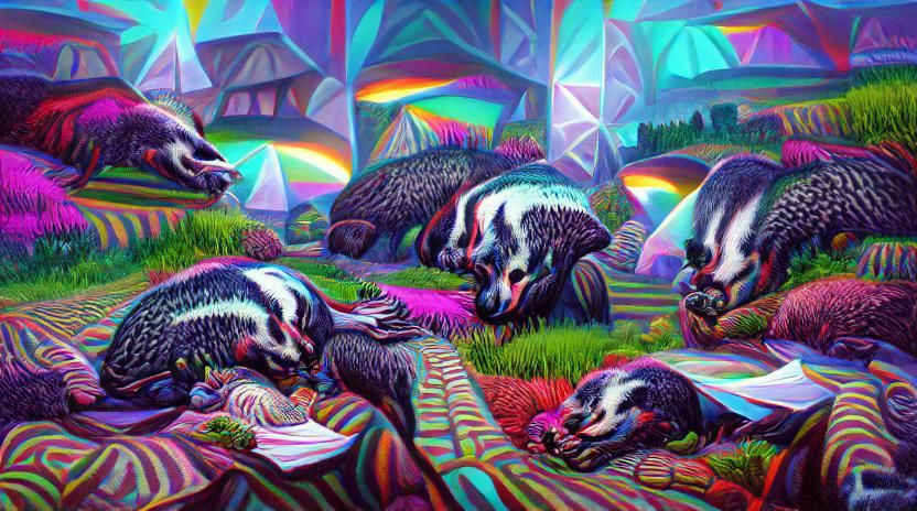 Psychedelic Badgers of Bohemia in Hyperrealism