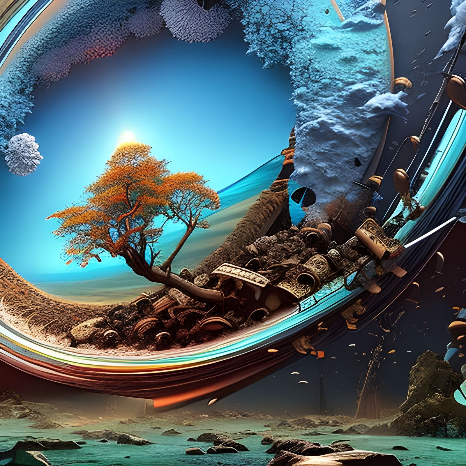 Surreal Digital Art: The Passing of Time