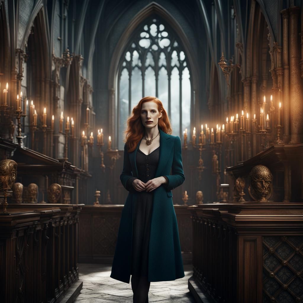 Jessica Chastain at Hogwarts: Fantasy Concept Art