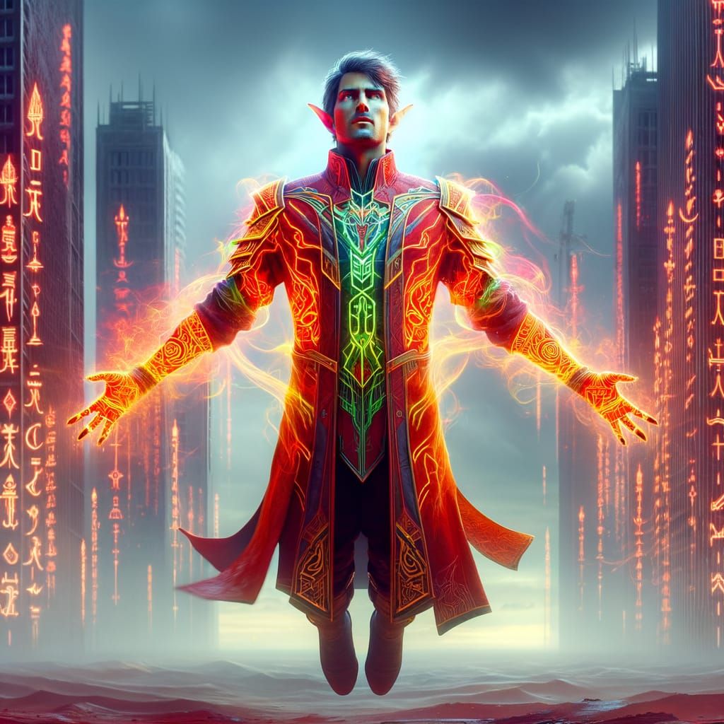 Vibrant Lord Elf Sentinel in Urban Decay