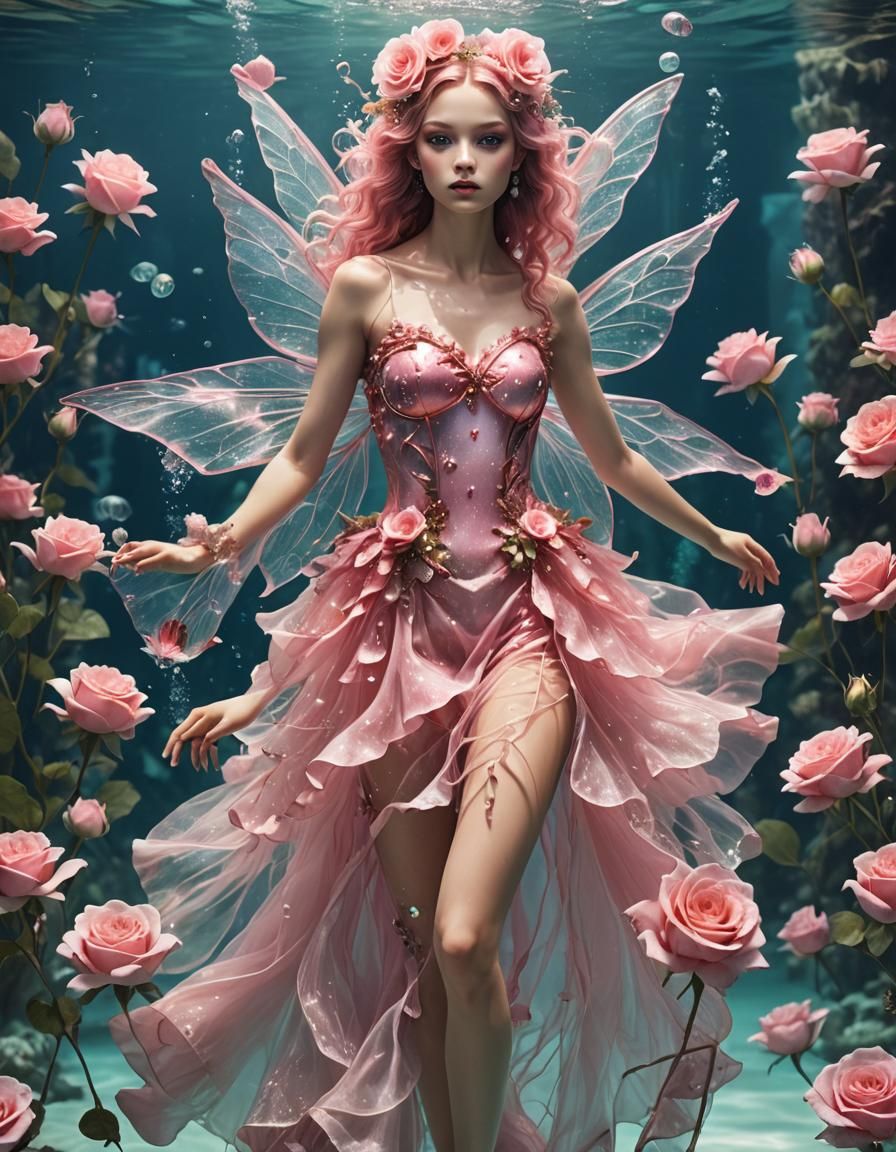 Underwater Fairy at a Rose Fashion Show
