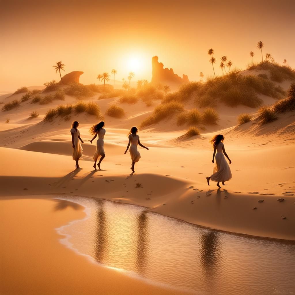 Island Oasis at Golden Hour, Kingdom of Oz