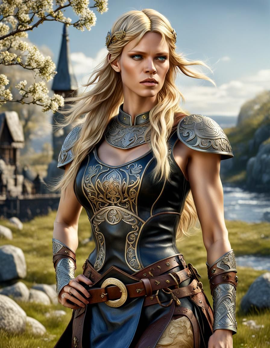 Nordic Viking Goddess Freja in Springtime