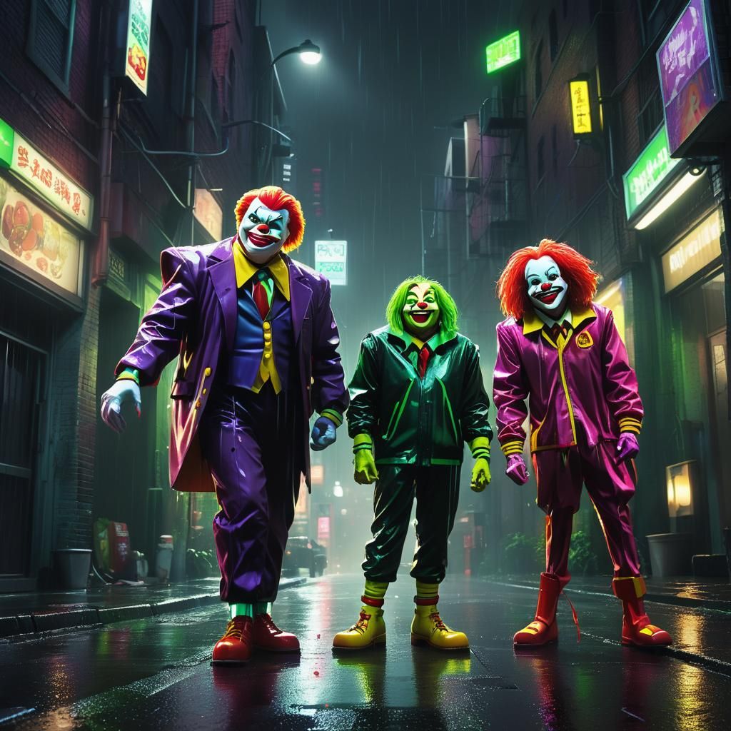 Epic Anime-Style Clash: Grimace vs Ronald McDonald in a Dark...