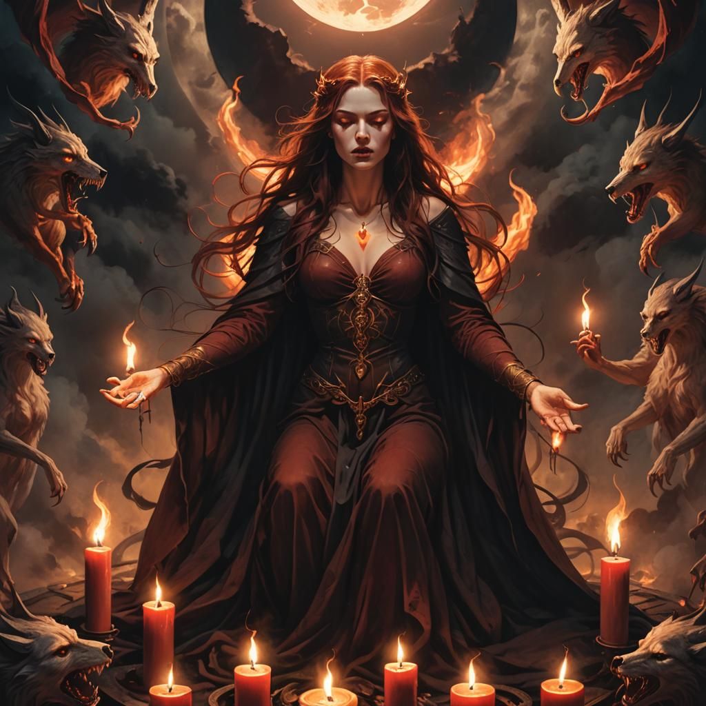 Lilith, Queen of the Damned, in Dark Fantasy Art