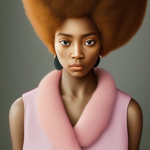 young afro girl