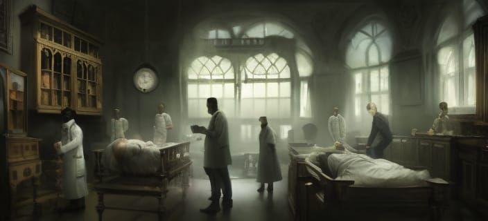 Victorian Doctors Autopsy: Eerie Painting in Volumetric Ligh...