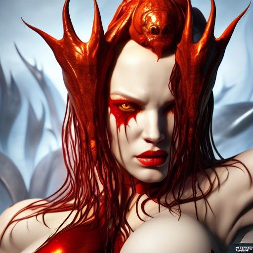 Hyperdetailed Nymph Portrait in Biopunk Style