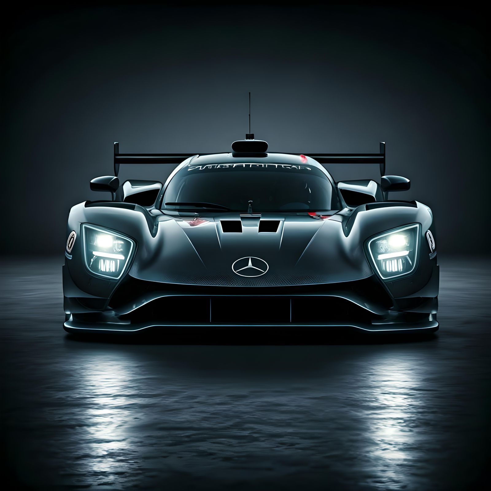 Futuristic Mercedes LMP1 Race Car in Studio