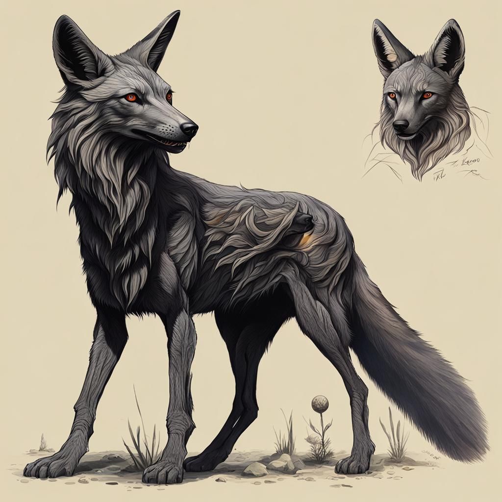 Exoplanet: Speculative Alien Wolf Creature Illustrations