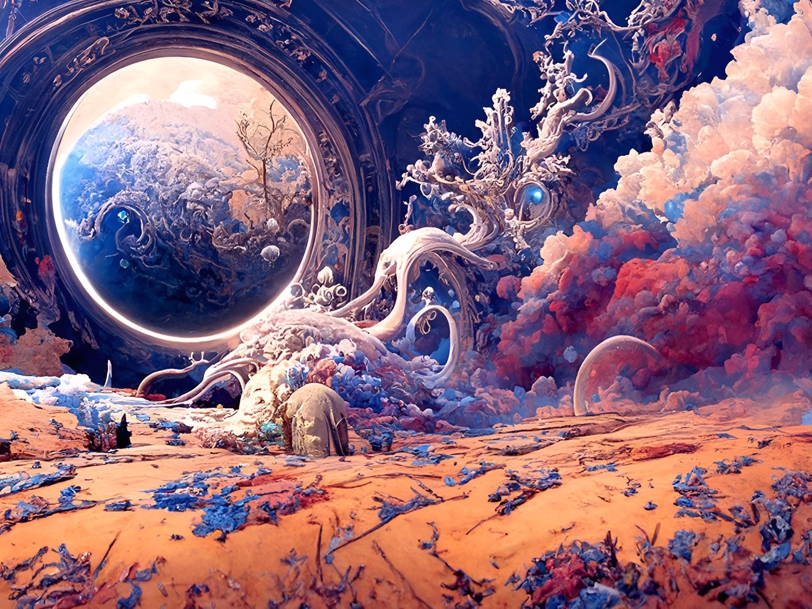 Celestial Reverie: A Psychedelic Space Painting