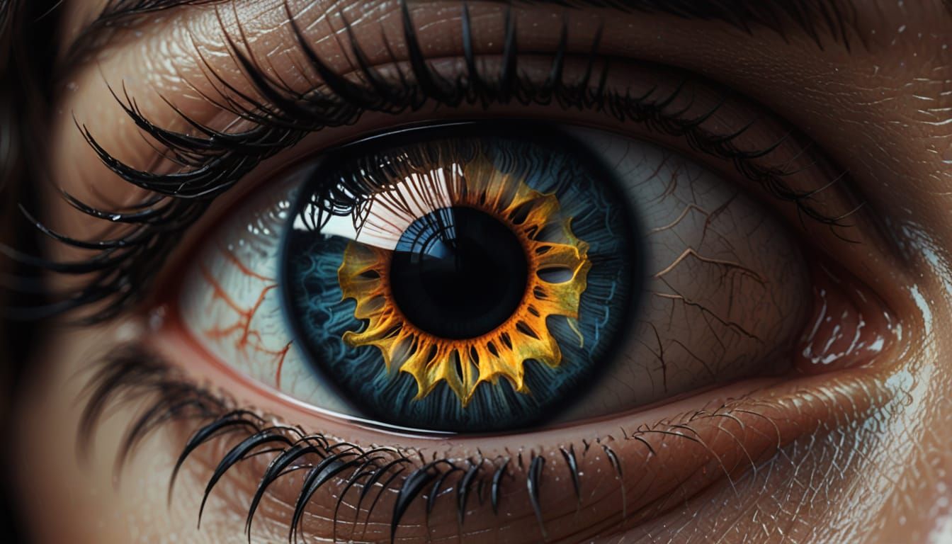 Mysterious Eye in Hyperrealistic Fantasy Art