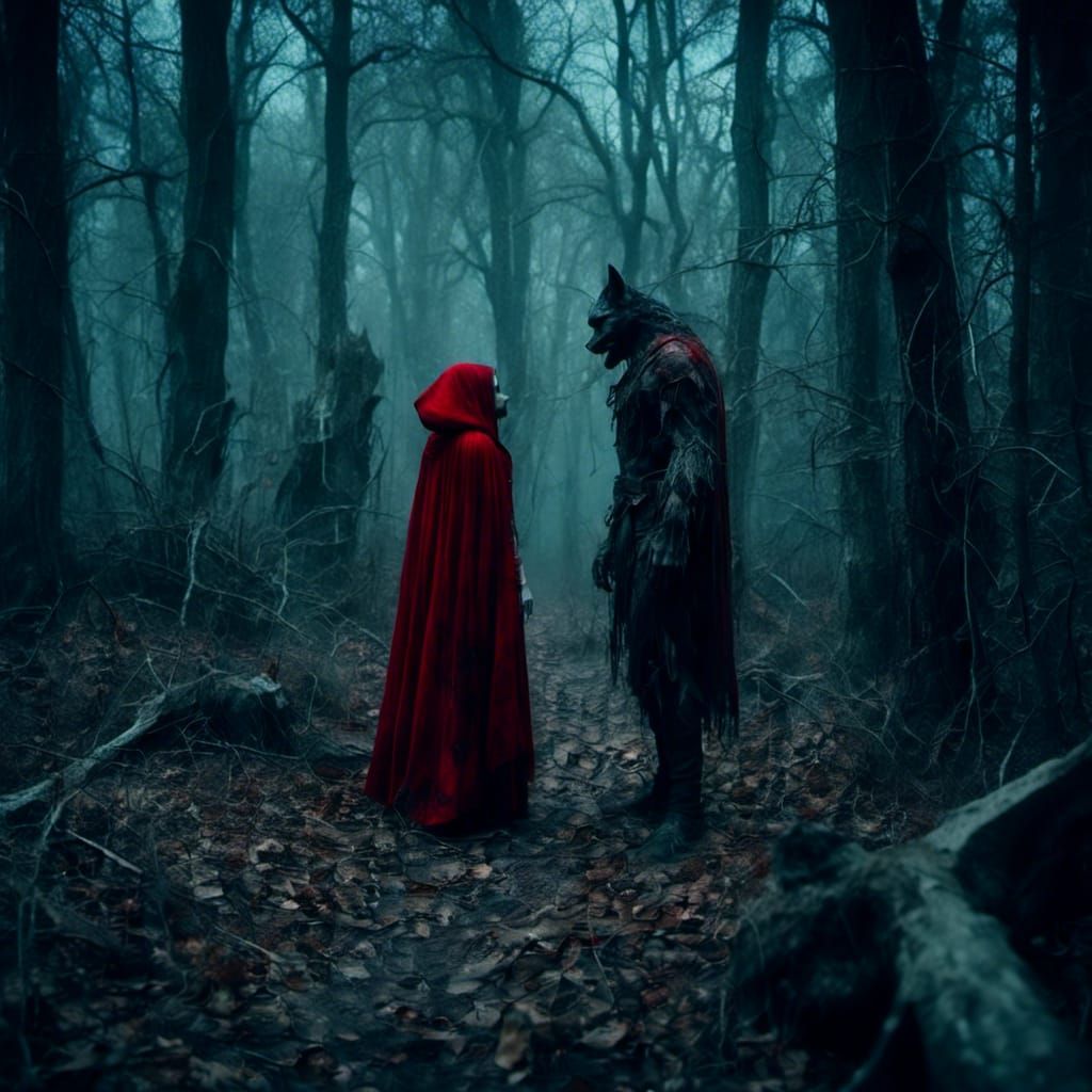 Red Riding Hood and the Werewolf Confrontation