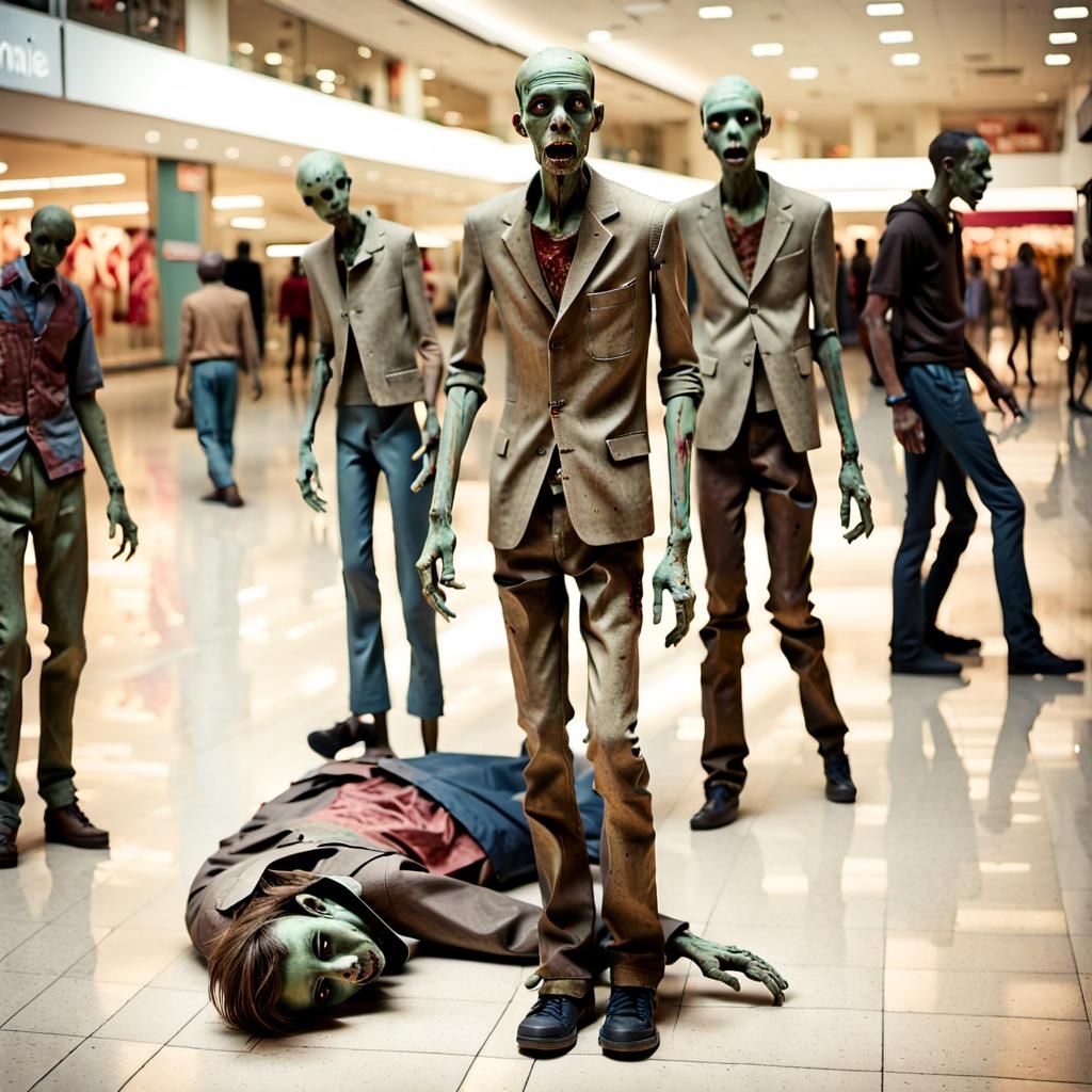 The shopping mall, once a vibrant hub of human activity, was...