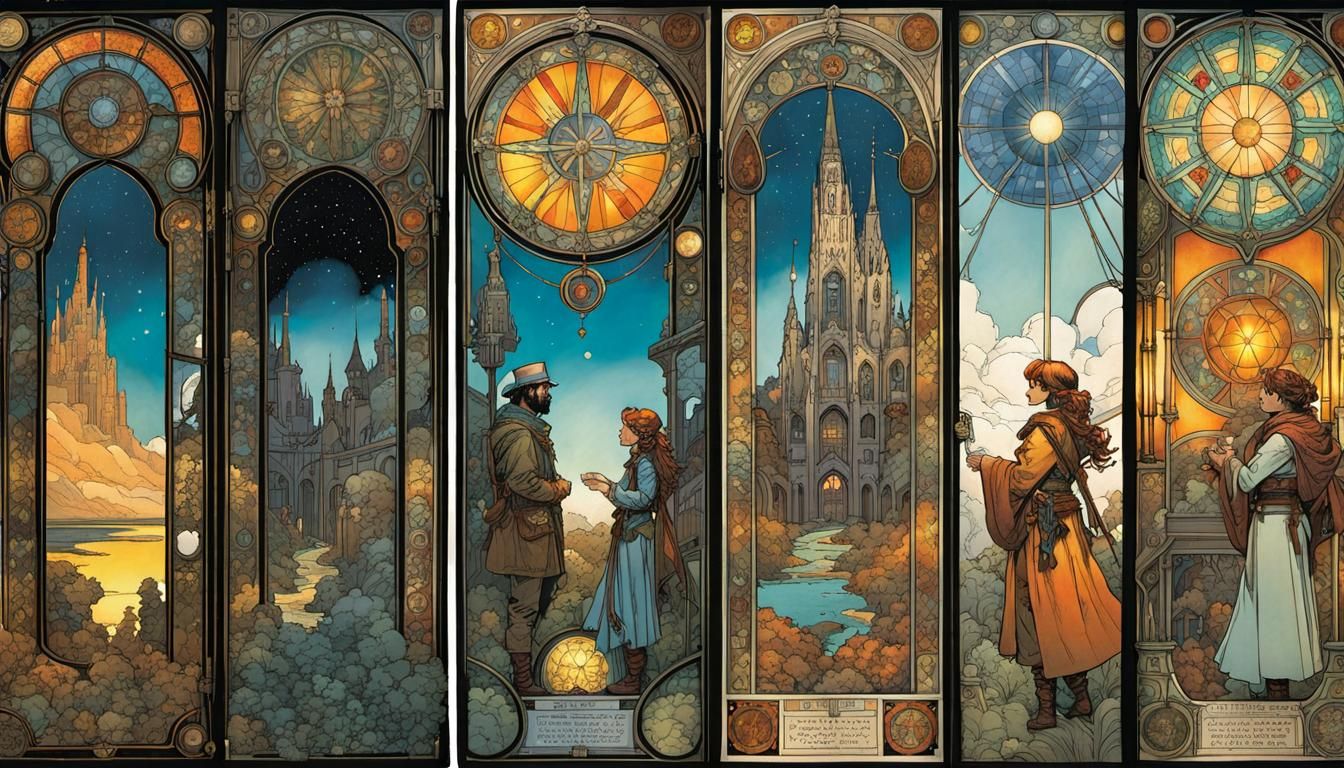 Fortune Teller Explains Tarot in Comic Book Art Style