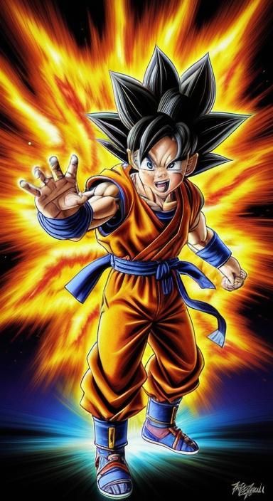 Goku's Fiery Kaioken Unleashes Explosive Energy