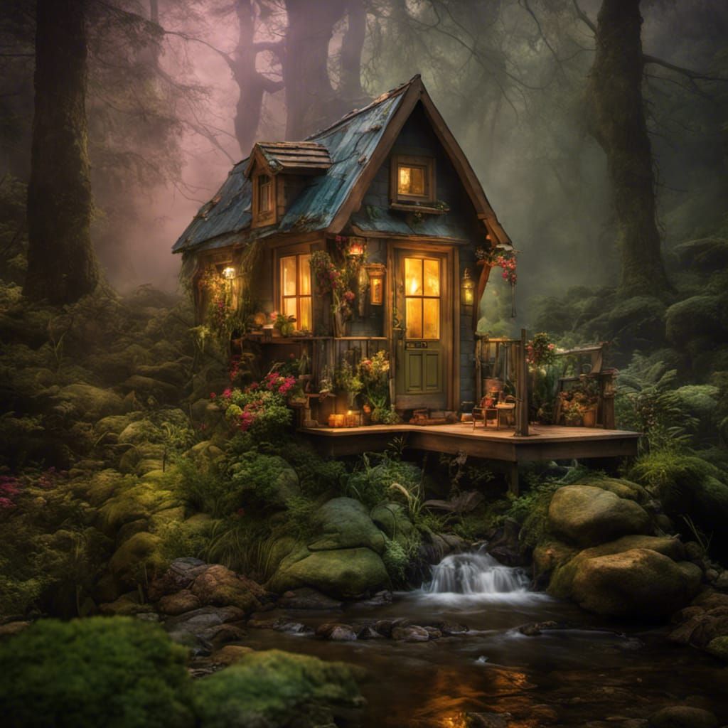 Dreamy Bohemian Tiny House, Atmospheric Underwater Style