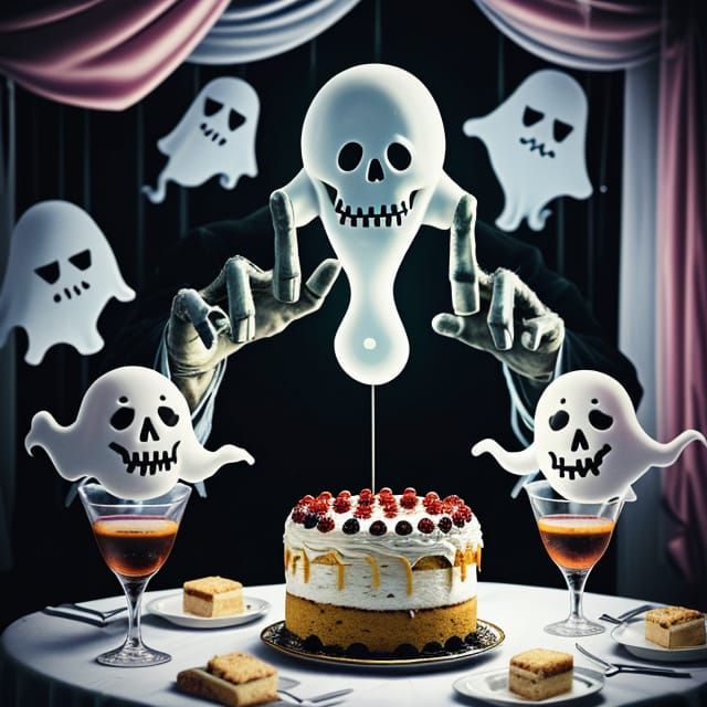 Ghostly Birthday Party With Magic Cake