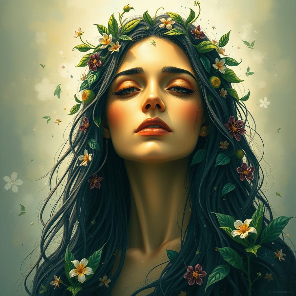 Ethereal Goddess Embodies Mother Nature