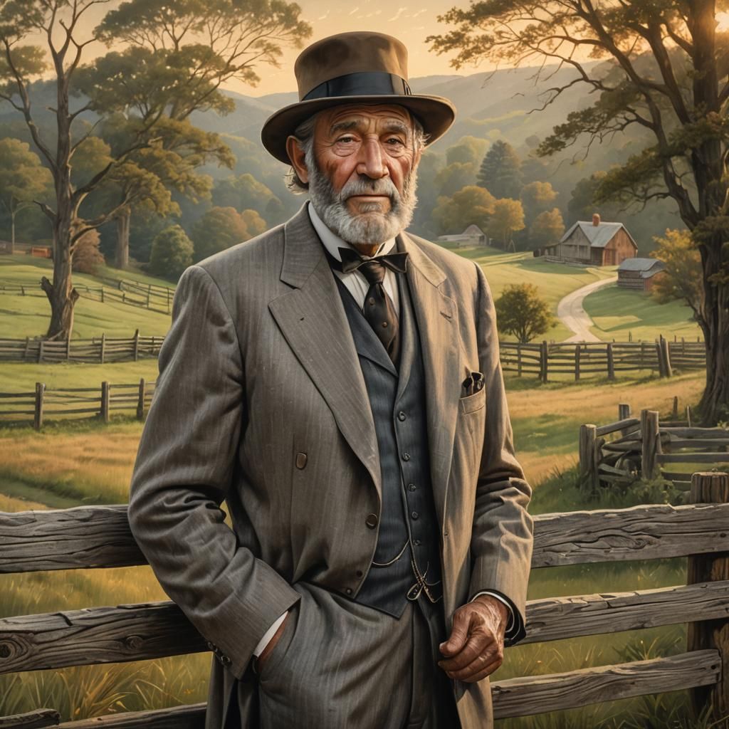 American Realism Portrait of Elderly Man