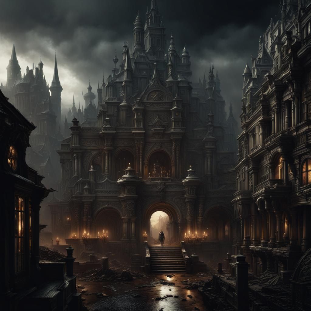 Dramatic Grimdark Digital Matte Painting