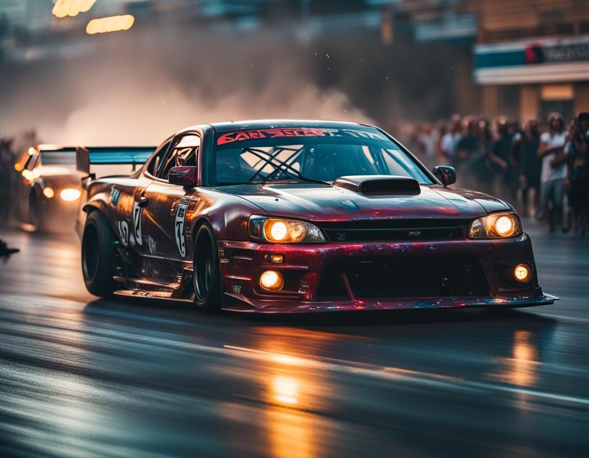 Street Race Victory: Cinematic Photography with Galactic Ele...