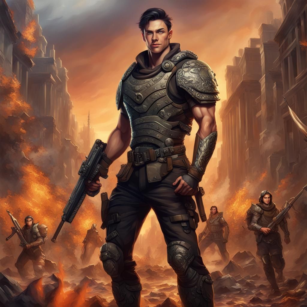 Ares, God of War, as Detailed Matte Painting