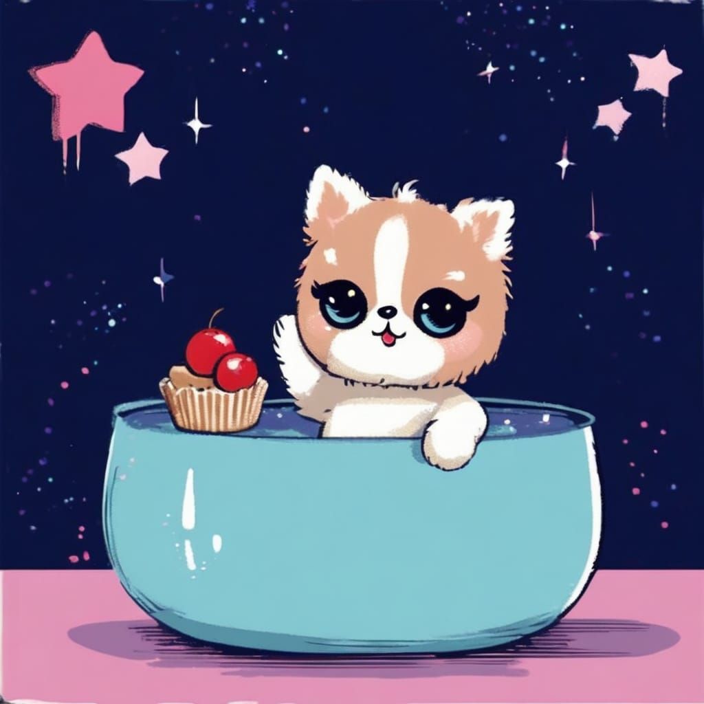 Neo Vintage Y2K Fanart with Quirky Charm