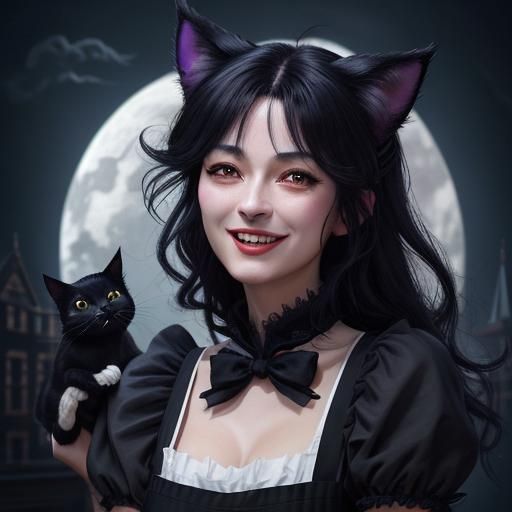 Jiji the Cat in Bakery: Studio Ghibli Style