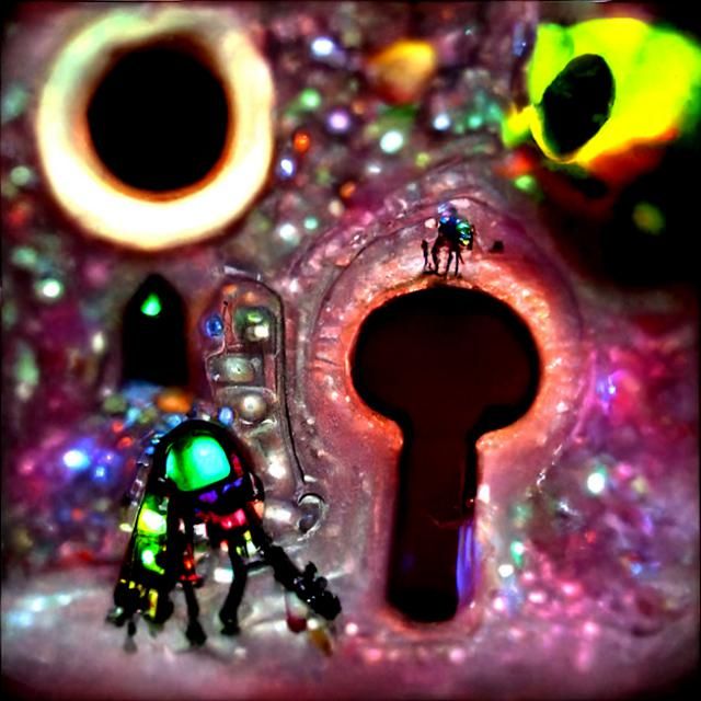 Microscopic World: Cyborgs and Aliens Through a Keyhole
