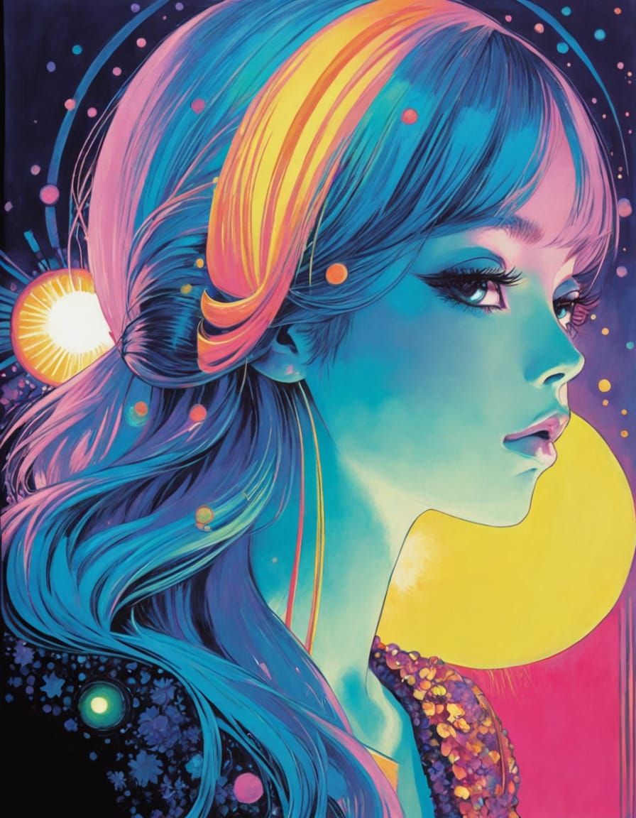 vibrant, dreamlike, impressionist style