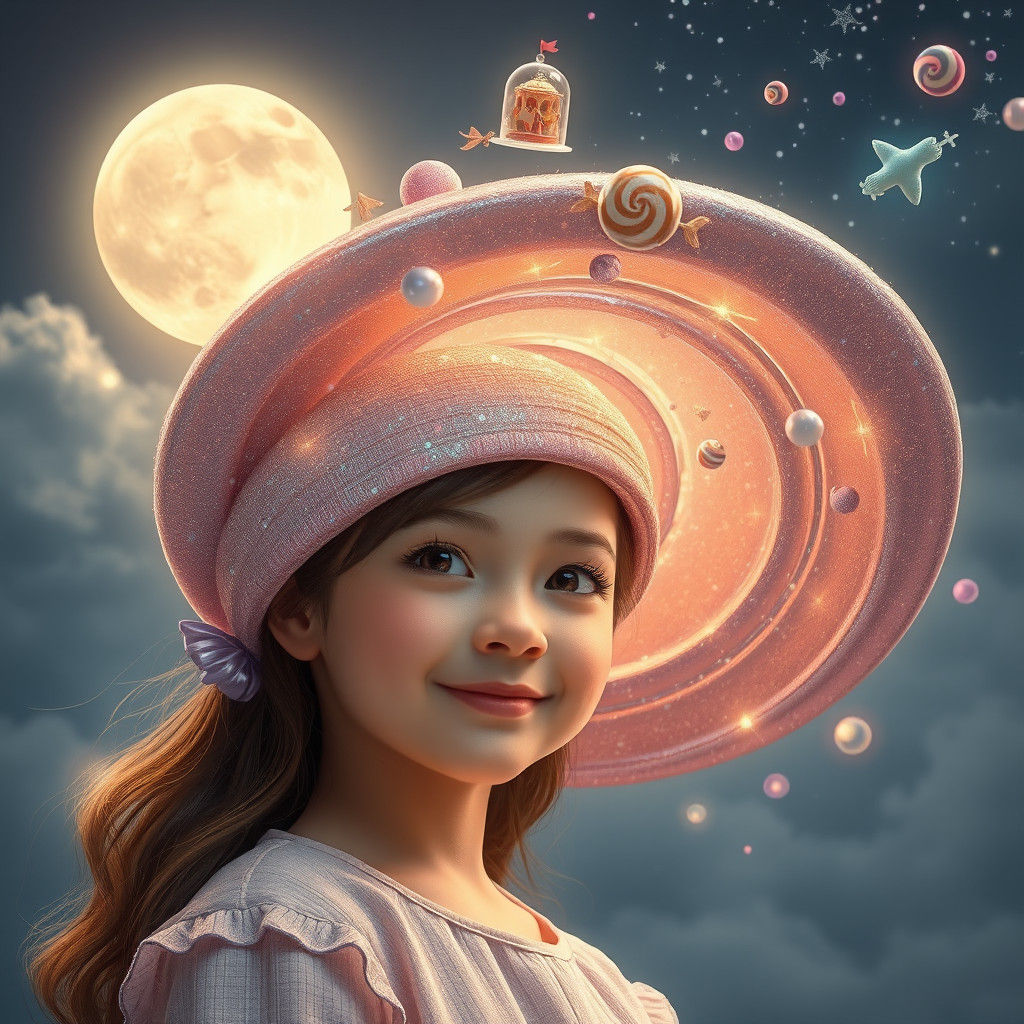 Girl with Dreamscape Hat as Matte Painting