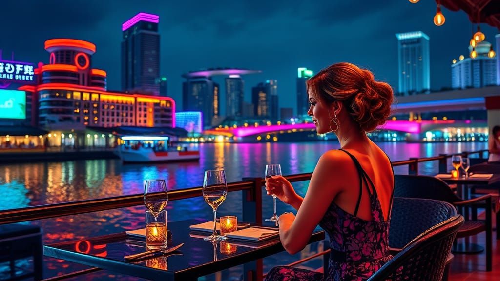 Clarke Quay Al Fresco Dining in Impressionist Style