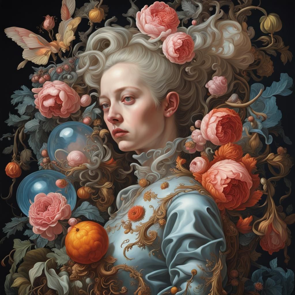 Aetherpunk World in Hyperrealistic Oil Painting