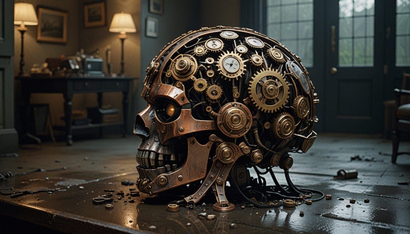 Steam-Powered Brain in Zebra High-Heels: Futuristic Steampun...