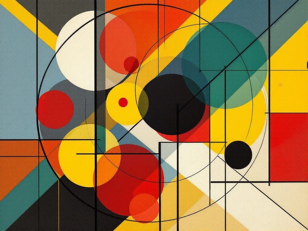 Vibrant Geometric Abstraction in Modern Style