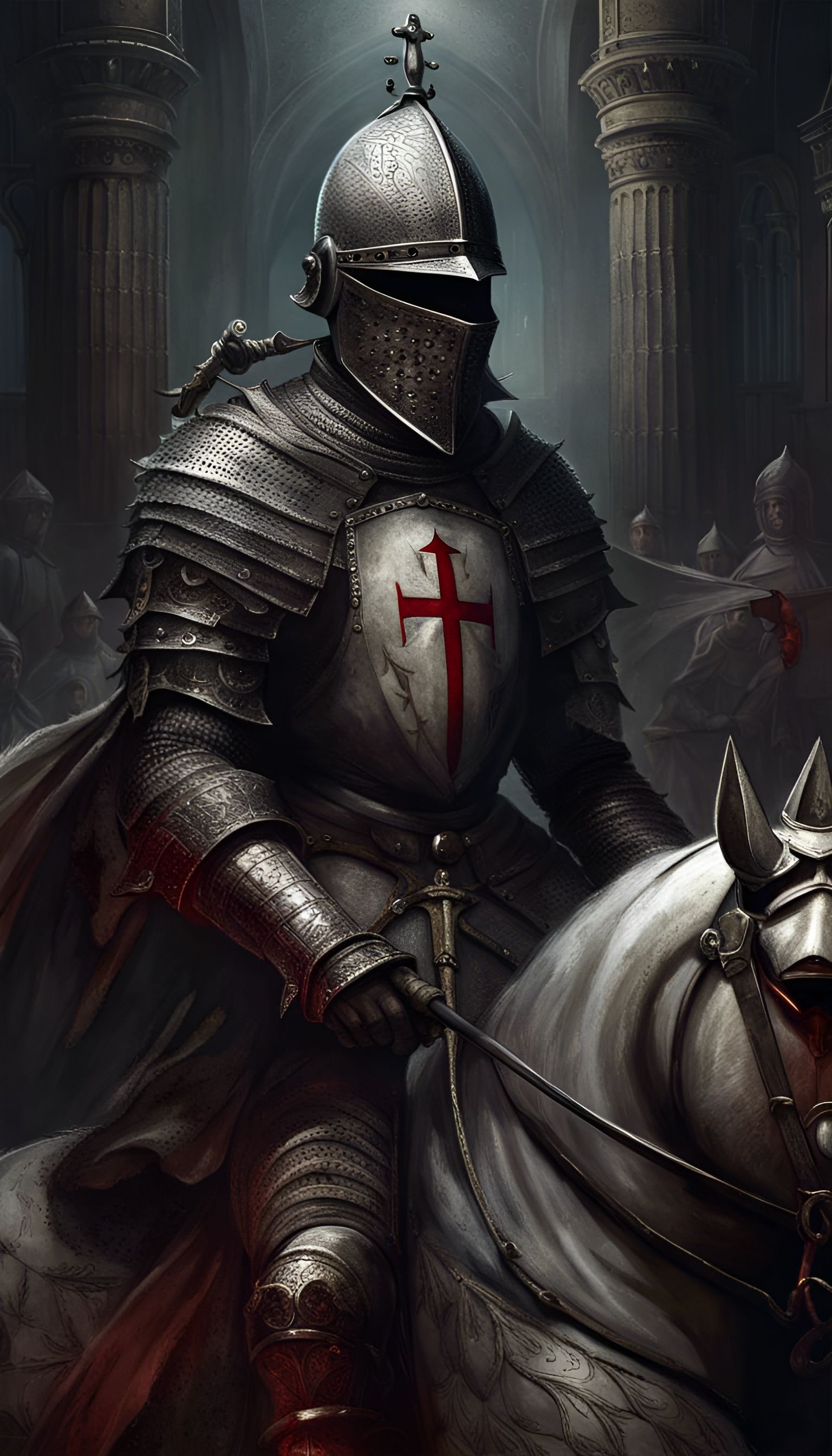 Intricate Knight Templar Fantasy Art in 4K