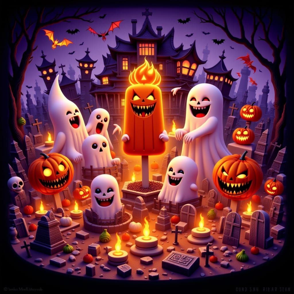 Halloween Popsicles Party: Ghosts & Pumpkins