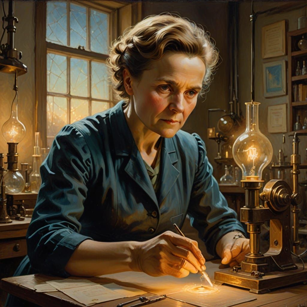 Marie Curie in Radiant Light