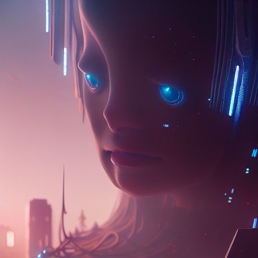 Ethereal Cyberpunk Cityscape Concept Art in 8k