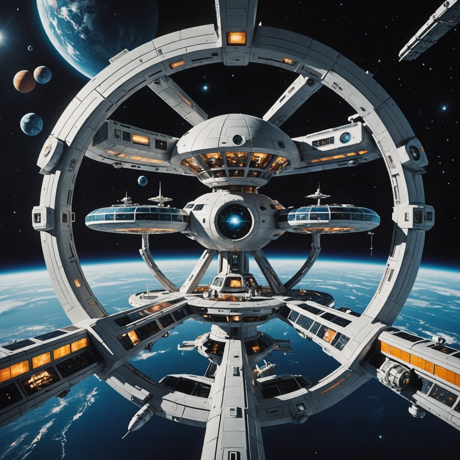 Retro-Futuristic Space Station Design