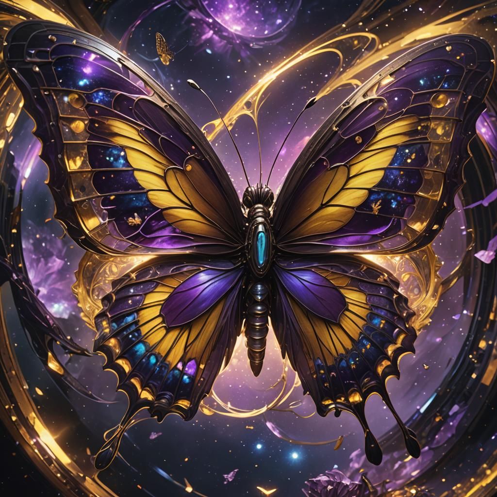 Interstellar Butterfly: Dark Fantasy Concept Art