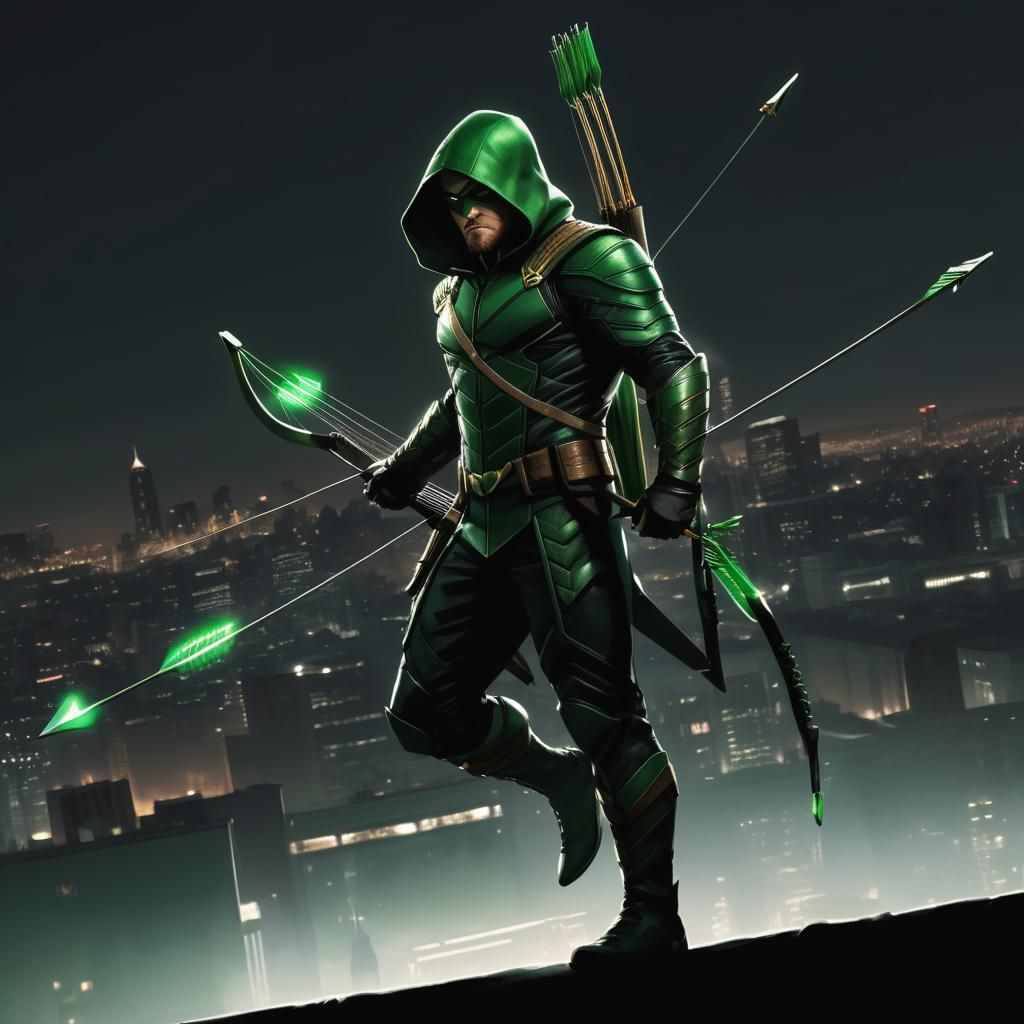 Green Arrow Concept Art with Comic Book Influences