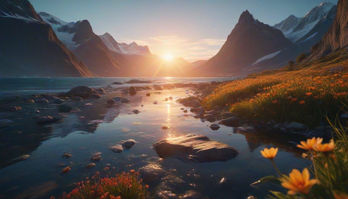 Spring Awakening in a Fjord Landscape