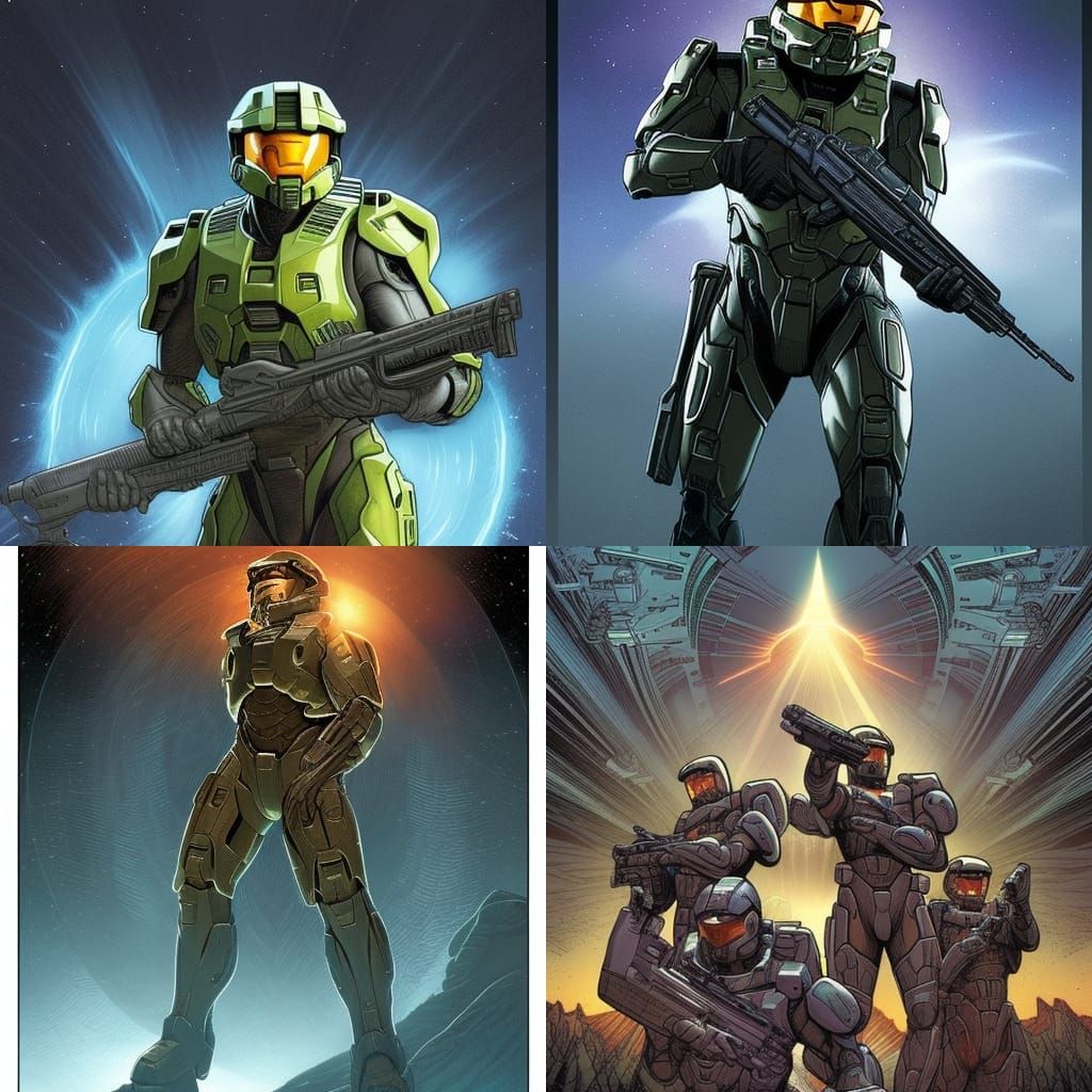 Comic Book Halo Illustration by Mark Brooks