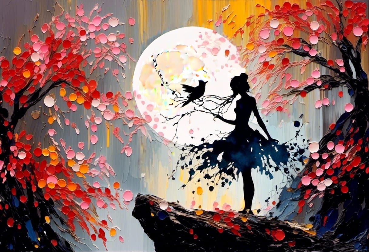 La fille et l'oiseau